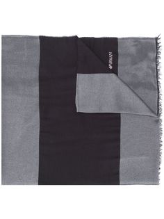 Emporio Armani шарф с логотипом и вставками