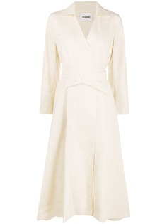 Jil Sander платье с запахом и поясом