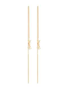Saint Laurent серьги-подвески с цепочками