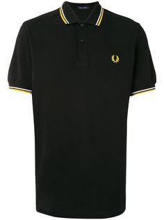 Fred Perry рубашка поло с отделкой в полоску и логотипом