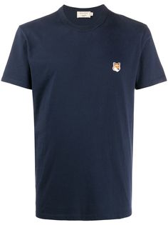 Maison Kitsuné футболка с нашивкой-логотипом