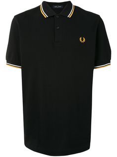 Fred Perry рубашка поло с отделкой в полоску и логотипом