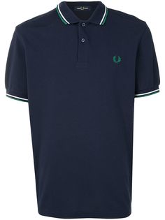 Fred Perry рубашка поло с отделкой в полоску и логотипом