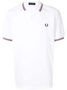 Fred Perry рубашка поло с отделкой в полоску и логотипом