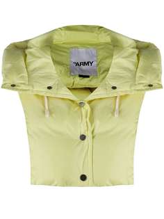 Yves Salomon Army дутая накидка с капюшоном