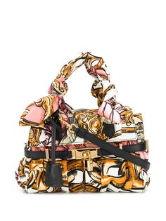 Moschino сумка с декором в виде платка и драпировкой