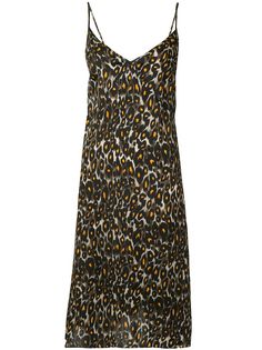 R13 платье-комбинация с леопардовым принтом