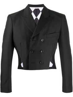 Comme Des Garçons Homme Plus укороченный пиджак с вырезами