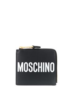 Moschino кошелек на молнии с логотипом