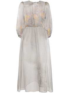 Soulland полупрозрачное платье Gabi с цветочным принтом