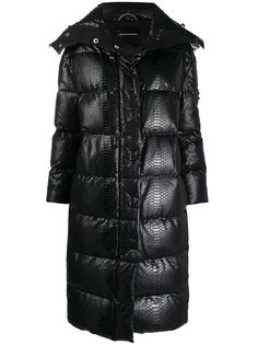 Ermanno Scervino стеганое пальто с тиснением под кожу змеи