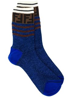 Fendi FF motif glitter socks
