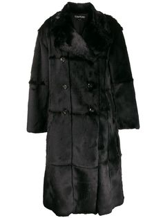 Tom Ford двубортное пальто со вставками