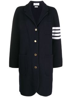 Thom Browne пальто с полосками 4-Bar