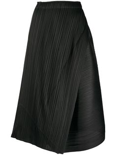 Pleats Please Issey Miyake плиссированная юбка асимметричного кроя