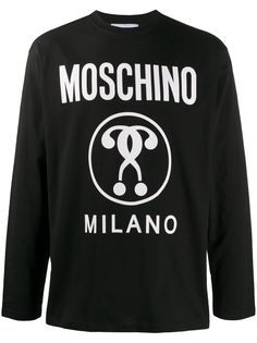 Moschino футболка с длинными рукавами и логотипом