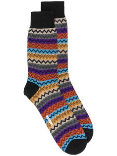 Missoni носки с узором зигзаг