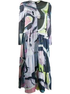 MarquesAlmeida платье с абстрактным принтом