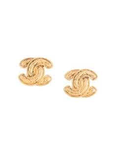 Chanel Pre-Owned серьги 1980-1990 годов с логотипом CC