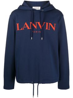 LANVIN logo print hoodie