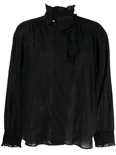 Isabel Marant Étoile полупрозрачная рубашка с высоким воротником