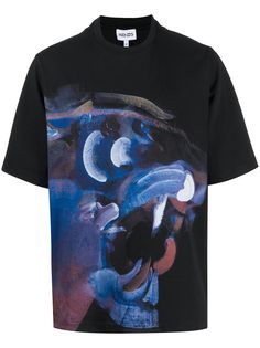 Kenzo футболка с абстрактным принтом