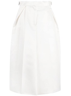 Sacai плиссированная юбка с абстрактным принтом
