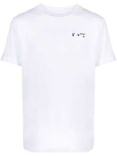 Off-White футболка с вышитым логотипом