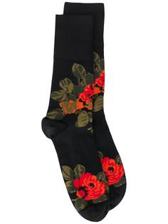 Simone Rocha носки с цветочным узором вязки интарсия