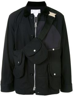 Sacai куртка с поясной сумкой