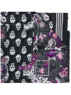 Alexander McQueen платок с принтом Skull