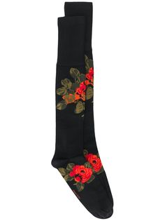 Simone Rocha носки с цветочным узором вязки интарсия