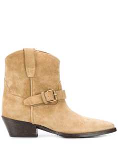 Saint Laurent ковбойские ботинки с пряжками