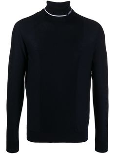 Emporio Armani джемпер в рубчик с логотипом