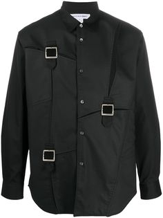 Comme Des Garçons Shirt рубашка в технике пэчворк с пряжками