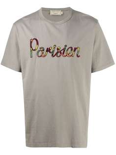 Maison Kitsuné футболка Parisien с вышивкой