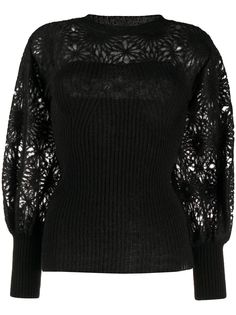 Alberta Ferretti полупрозрачная блузка с оборками