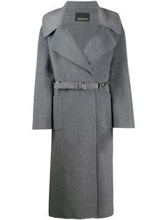 Ermanno Ermanno фетровое пальто с поясом