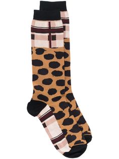 Marni носки с леопардовым узором