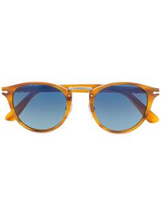 Persol солнцезащитные очки в круглой оправе с затемненными линзами