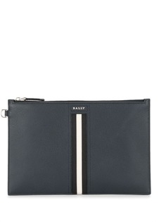 Bally striped detail clutch bag