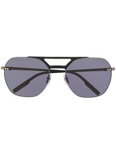Ermenegildo Zegna солнцезащитные очки в массивной оправе