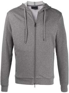 Emporio Armani zipped logo hoodie