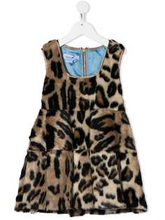 Mi Mi Sol платье А-силуэта с леопардовым принтом