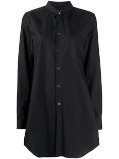 Black Comme Des Garçons удлиненная рубашка с длинными рукавами