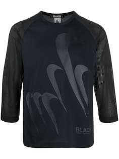 Black Comme Des Garçons футболка с логотипом из коллаборации с Nike