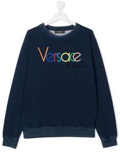 Young Versace TEEN logo-print sweatshirt