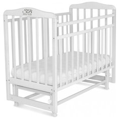 Кроватка SWEET BABY Ennio (качалка), поперечный маятник белый