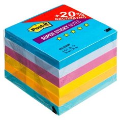 Post-it Блок-кубик Super Sticky, 76x76 мм, 540 штук (654-6SS) воздух