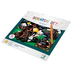 Гравюра Dodo Набор гравюр Драконы (300215) цветная основа